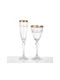 Elisabeth Brillen Champagner aus Kristall in Gold Farbe Kelch