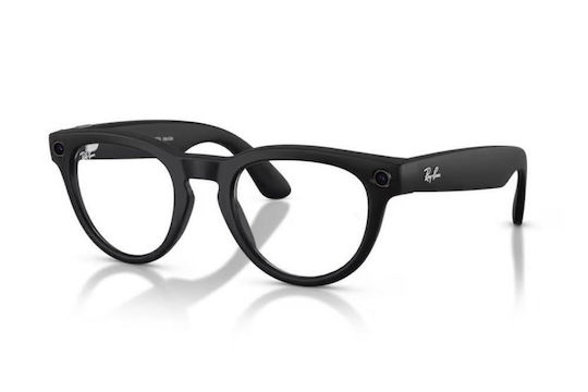 Ray Ban Meta (Gen 2) Headliner Filtru de lumină albastru-violet transparent Ochelari inteligenți Negru Mat
