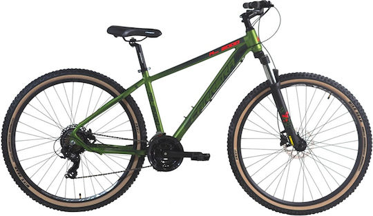 Carrera M9 2000 29" 2025 Rotes Mountainbike mit Geschwindigkeiten und Hydraulischen Scheibenbremsen