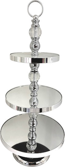 La Vie En Rose Metallische Dessert Turm Ständer & Tabletts Silber