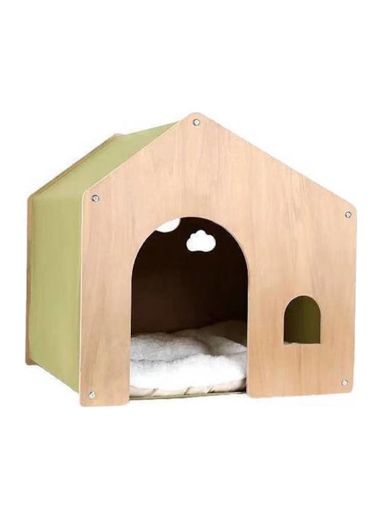 Ikaros Hundebett Haus Grün 47x52cm