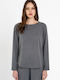 Damen Bluse Langärmelig Graue