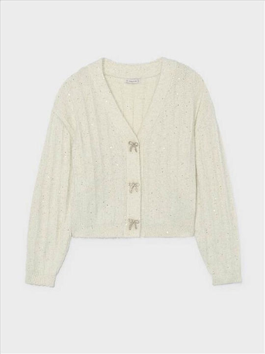 Mayoral Kids Cardigan Knitted Ecru