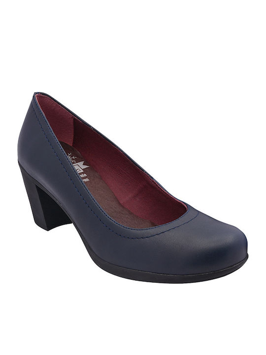 Leder Pumps Marineblaue