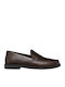 Recanati Leather Men's Loafers in Brown Colour