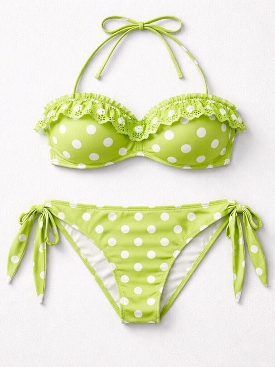 Set Bikini Brasil Polka Dot Limette