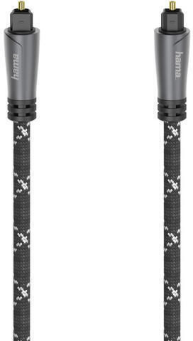 Hama Audio Optical Fibre Cable Odt Plug Toslink Metal 1.5 Meters