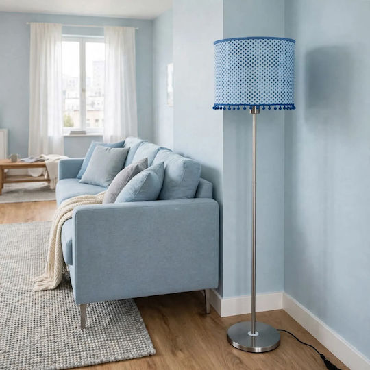 Small Dots Floor Lamp Dimensions With Lamp Bulb Base For E27 Blue