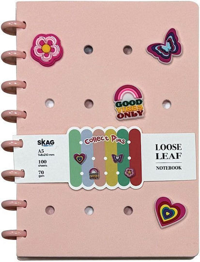 Skag Ruled Notebook 100 Sheets Pink