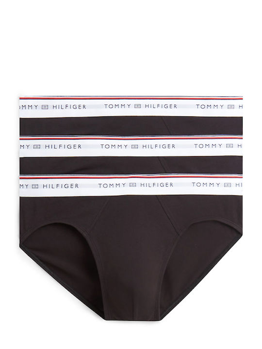 Tommy Hilfiger Men's Slip White- Black Printed 3Pack