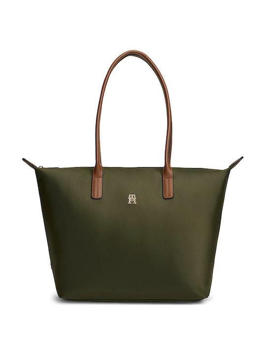 Tommy Hilfiger Popette Γυναικεία Tote Τσάντα Χακί