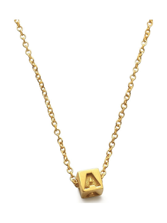 Gatsa Gatsa Κολιέ Monogramm "A" aus 14K Gold