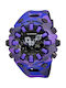 Casio Analoge/Digitale Herrenuhr mit Batterie und Lila Gummiarmband
