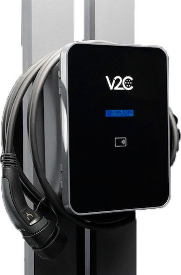 V2C Trydan Pro Montat pe Perete Trei Faze Încărcător 22kW cu Cablu Încorporat 5m Tipul 2 (TRYPRO32-3-L5-P)