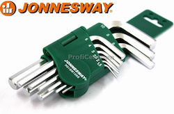 Комплект Allen Ключове 9 Бройки 1 5-10mm Jonnesway