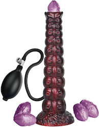 Power Monsters Dildo Φουσκωτό με Βεντούζα Μωβ