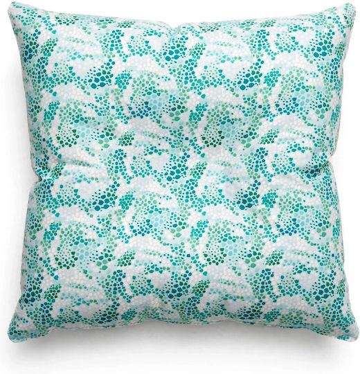 Ozean Dots Blau-Grün Zierkissen 45x45cm
