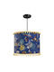 Tropical For Kids Einfaches Licht Kinderzimmer-Deckenleuchte Kremasto aus Stoff mit E27-Fassung Blau 35x25cm
