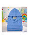 Astron Italy Kids Bathrobe Blue Hooded