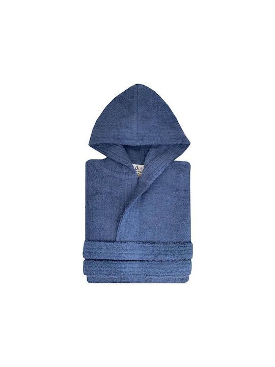 Astron Italy Kids Bathrobe Navy Navy Blue Hooded