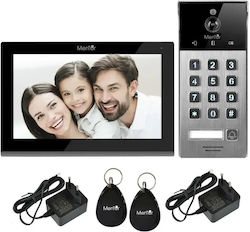 Smart Video Intercom Mentor Svk473b 4 Wires Wifi Pin Card Tuya App 7 Inch Ips Dvr Ahd 2mp Ik07 Black