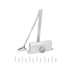 Amortizor Hidraulic Universal Pentru Ușă Mentor Acs042 2 Viteze Reglabile 60-80kg 800-1000mm 300,000 Cicluri 160 Grade Argintiu