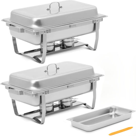 Încălzitor De Mâncare Bain Marie Bufet Pastă Gn 1/1 7,5 L Oțel Set 2 Bucăți