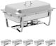 Încălzitor De Mâncare Bain Marie Paste Gn 1/1 7,5 L Oțel Set 6 Bucăți