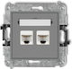 Karlik Mini Gray Matte Computer Socket 2xrj45 Cat 5e 27mgk-2