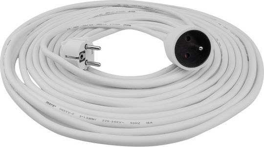 Extension Cord 1 Socket 10m Switch 3x1.5mm2 White