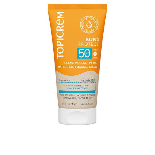 Topicrem Sun Protect Sunscreen Mousse For Face & Body SPF50+ 50ml