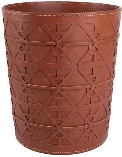 Espiel Декоративна Кошница От Изкуствена Кожа Изкуствена Кожа Кафява 24x24x32.5см