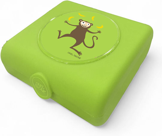 Carl Oscar Plastic Kids' Food Container Green 14.5 x 13.8 x 5.3cm