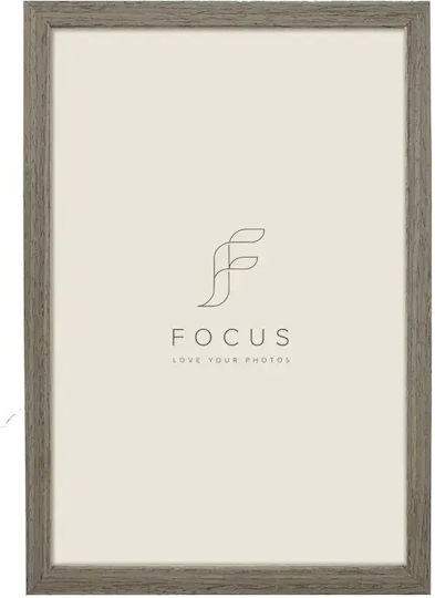 Focus Plastic Wall-Mounted Photo Frame With Brown Frame