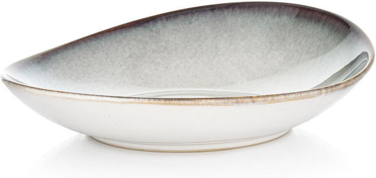 Duka Servierplatte aus Porzellan Grau 21cm