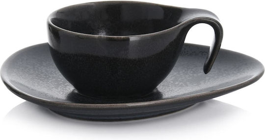 Duka Duka Espresso Tasse aus Porzellan Schwarze 60ml