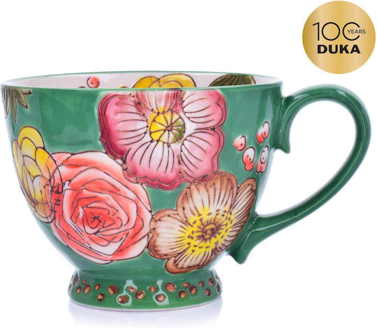 Duka Duka Keramik Kaffee Tasse Grün 400ml