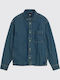 Overshirt Din Denim Cu Mânecă Lungă Albastru