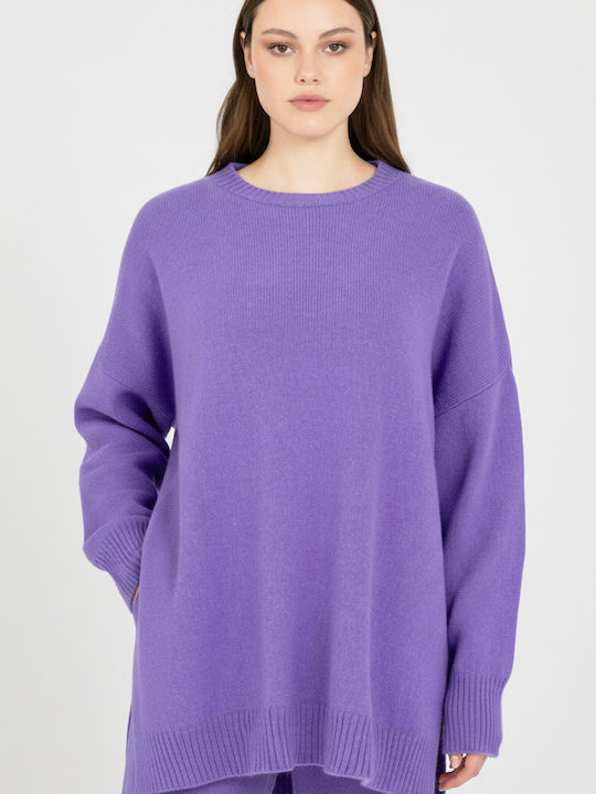 Philosophy Wear Damen Pullover Wolle Flieder
