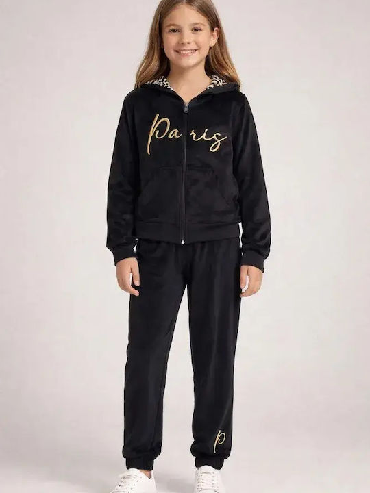 Kids Sweatpants Set With Jacket Black