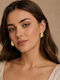 Dangle Earrings Made of Gold Plated Steel
