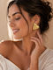 Earrings Made Of Gold Plated Steel