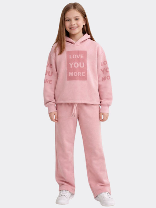 Kids Sweatpants Set Pink
