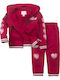 Kids Sweatpants Set With Jacket Burgundy