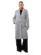 Wool Women's Coat Lt Grey