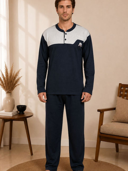 Rimoli Winter Men's Pyjamas Dark Blue