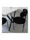 Onita Scaun Bucătărie Cu Material Textil Negru