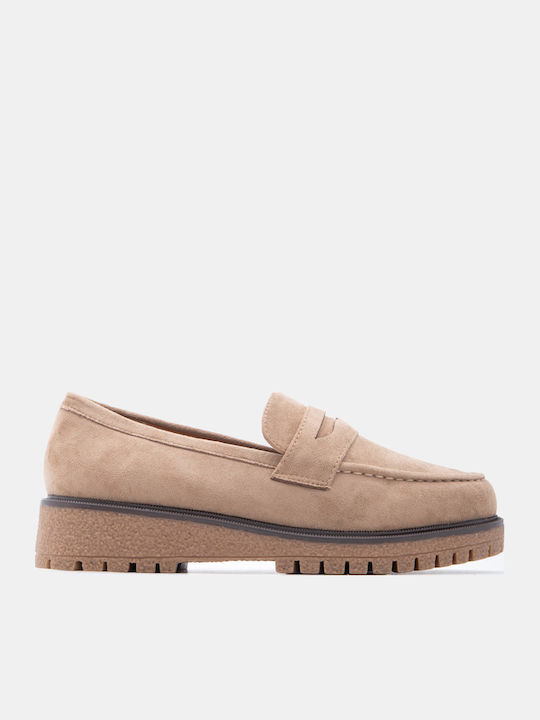 Luigi Women's Moccasins In Beige Colour