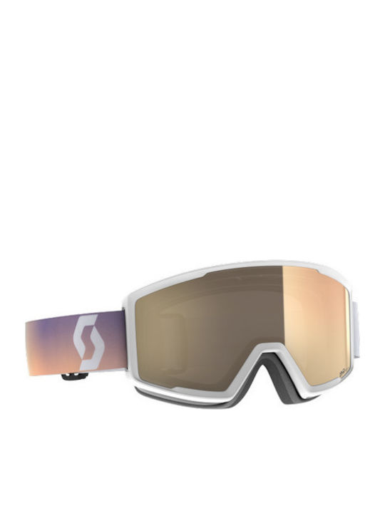 Scott Ski & Snowboard Mask For Adults White With Lens In Pink Colour