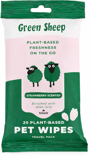 Green Sheep 20travel Wipes 100% Bamboo Fibre-scented